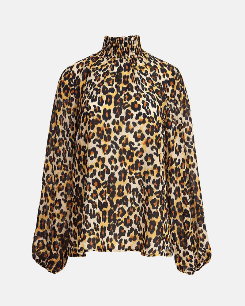 Esstentiel Antwerp blouse animal print at Jane Young