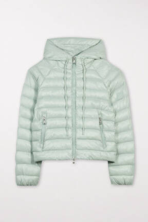 Puffer hooded mint jacket Luisa Cerano SS24