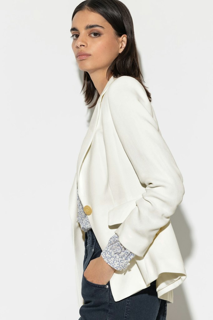 luisa cerano white blazer