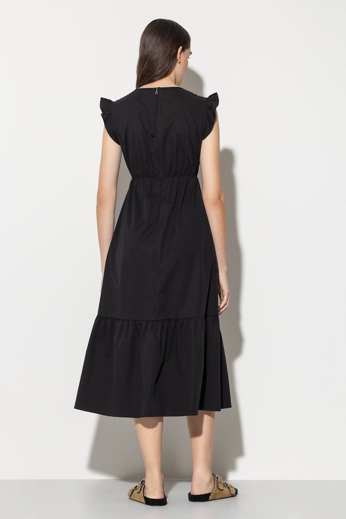 luisa cerano ruffles sleeve dress