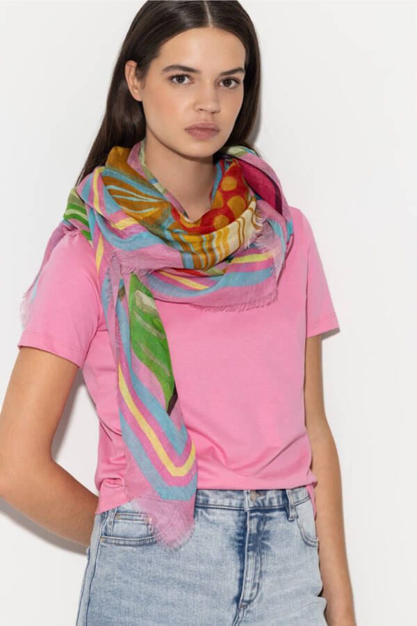 Luisa Cerano bright colourful scarf