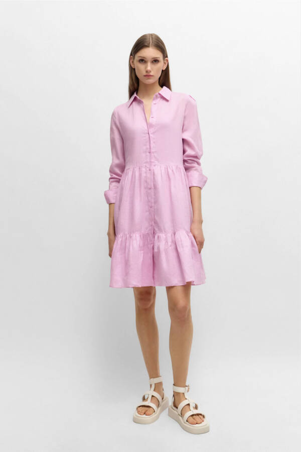 Boss tiered shirt dress