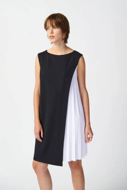 Joseph-Ribkoff-Black-and-White-bloack Dress