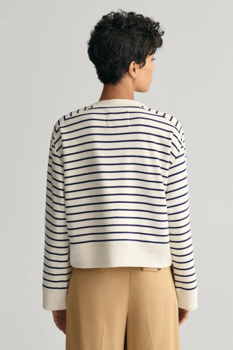 Gant striped crew neck sweatshirt