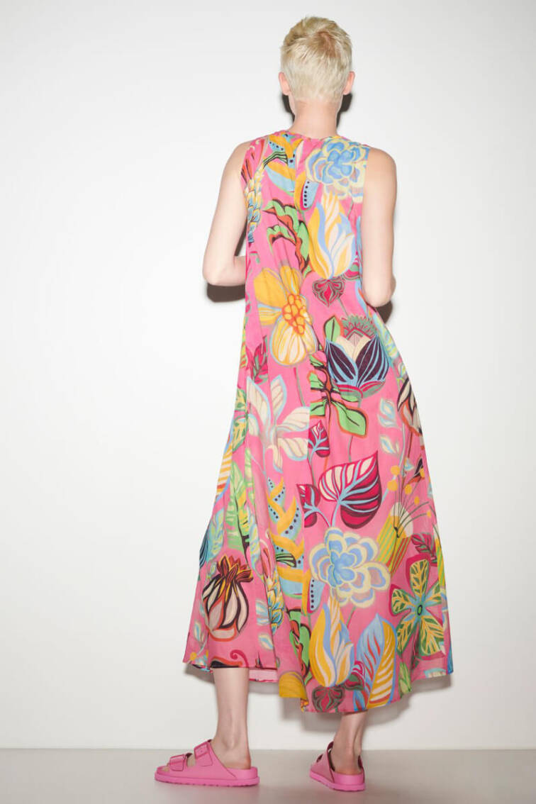 Luisa Cerano sleeveless print dress