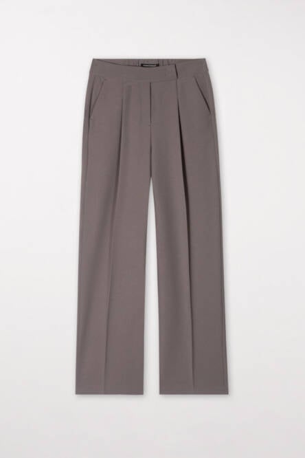 Luisa Cerano taupe wide leg trouser 608709