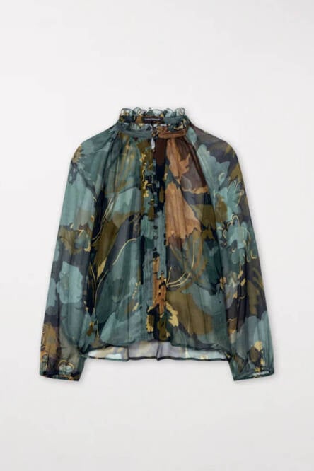 Luisa Cerano pintuck blouse 208482 - floral blouse