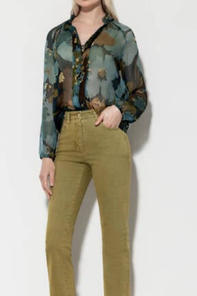 Luisa Cerano pintuck blouse