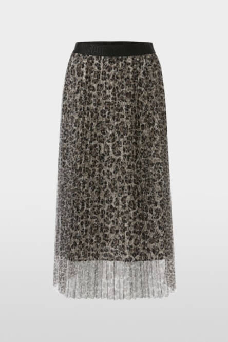 Marc Cain Sport tulle skirt with leo print