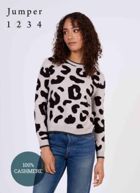 Jumper 1234 leopard print cashmere sweater 1223 307