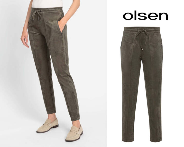 Olsen faux suede 7/8 trouser 14002207