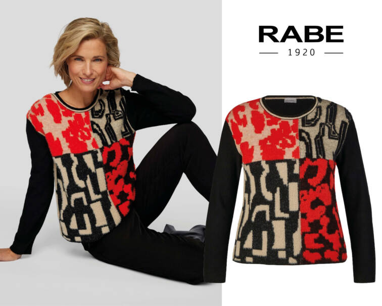 Rabe jacquard patterned sweater 53 121600