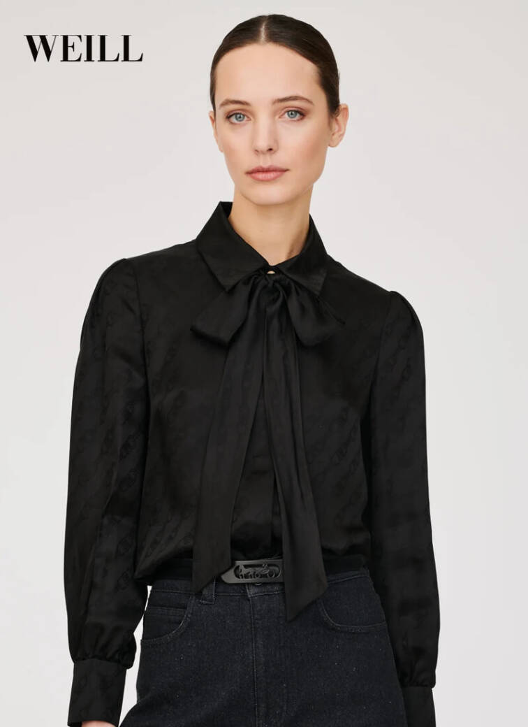 Jane Young Weill Pussy Bow Blouse