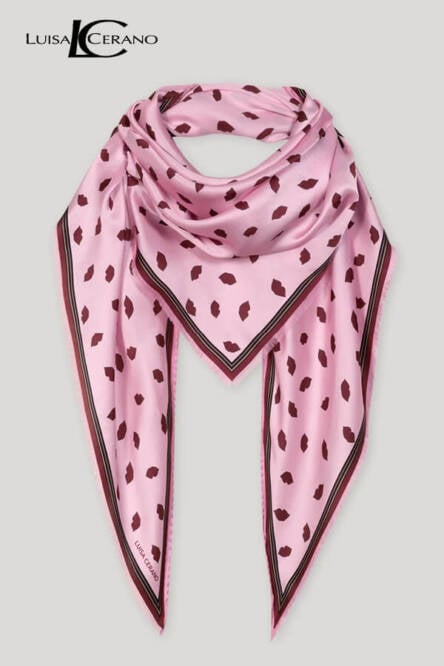 Luisa Cerano lips print scarf 818425