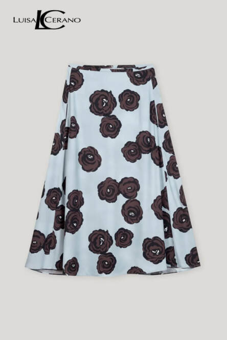 Luisa Cerano flower print skirt 518272