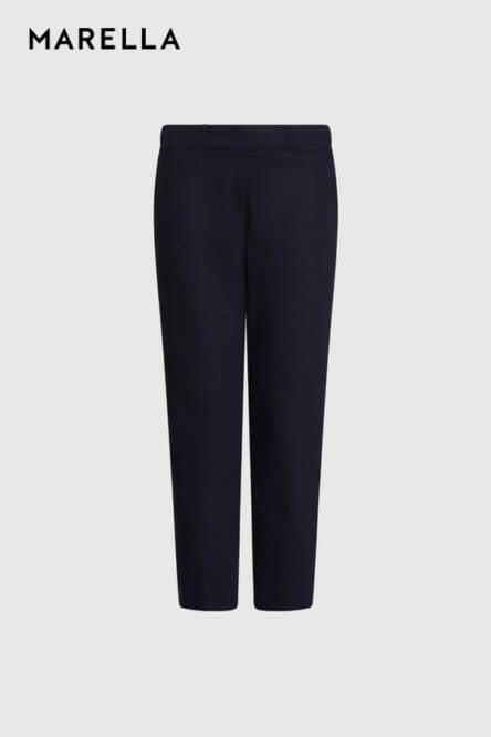 Marella navy stretch cotton trouser Miele